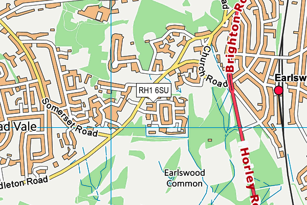 RH1 6SU map - OS VectorMap District (Ordnance Survey) RH1 6SU map - OS VectorMap District (Ordnance Survey)