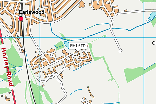 RH1 6TD map - OS VectorMap District (Ordnance Survey) RH1 6TD map - OS VectorMap District (Ordnance Survey)
