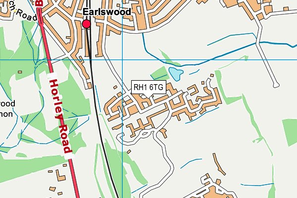 RH1 6TG map - OS VectorMap District (Ordnance Survey)