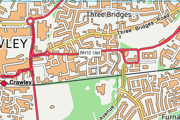 RH10 1AH map - OS VectorMap District (Ordnance Survey) RH10 1AH map - OS VectorMap District (Ordnance Survey)