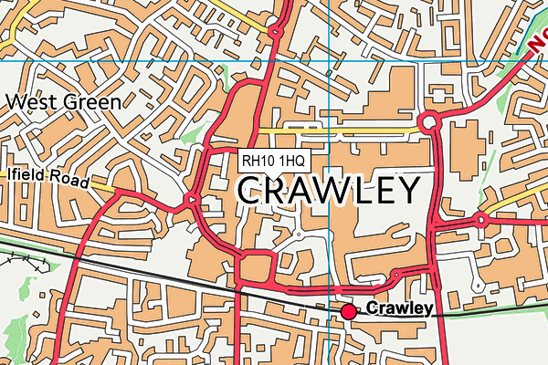 RH10 1HQ map - OS VectorMap District (Ordnance Survey) RH10 1HQ map - OS VectorMap District (Ordnance Survey)