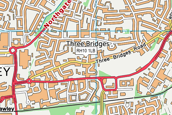 RH10 1LB map - OS VectorMap District (Ordnance Survey) RH10 1LB map - OS VectorMap District (Ordnance Survey)