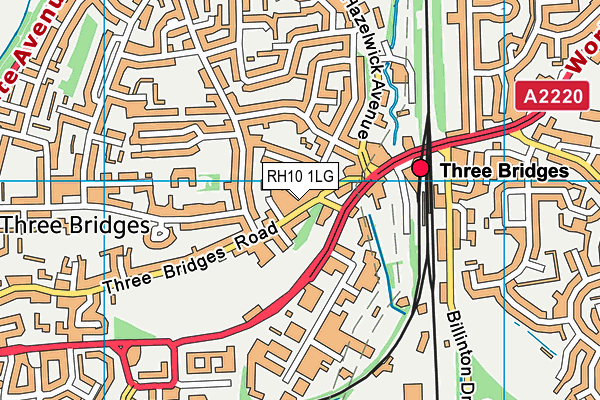 RH10 1LG map - OS VectorMap District (Ordnance Survey) RH10 1LG map - OS VectorMap District (Ordnance Survey)