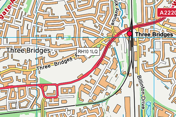 RH10 1LQ map - OS VectorMap District (Ordnance Survey) RH10 1LQ map - OS VectorMap District (Ordnance Survey)