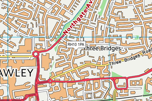 RH10 1PA map - OS VectorMap District (Ordnance Survey) RH10 1PA map - OS VectorMap District (Ordnance Survey)