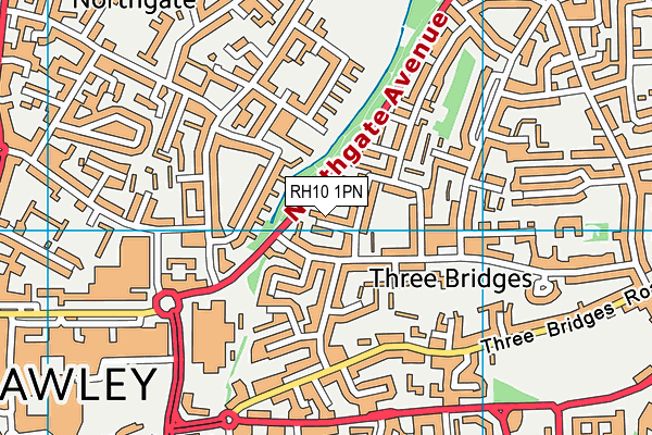 RH10 1PN map - OS VectorMap District (Ordnance Survey) RH10 1PN map - OS VectorMap District (Ordnance Survey)