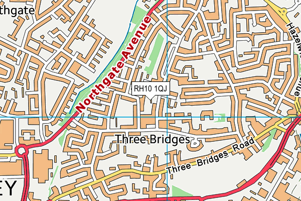 RH10 1QJ map - OS VectorMap District (Ordnance Survey) RH10 1QJ map - OS VectorMap District (Ordnance Survey)