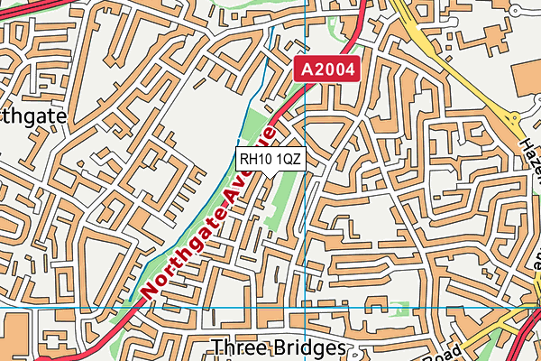 RH10 1QZ map - OS VectorMap District (Ordnance Survey)