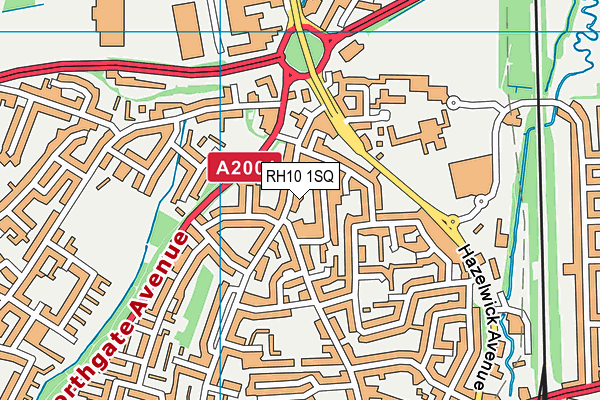 RH10 1SQ map - OS VectorMap District (Ordnance Survey) RH10 1SQ map - OS VectorMap District (Ordnance Survey)