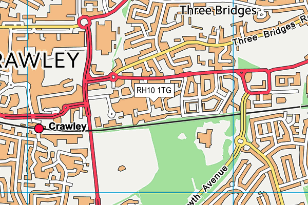 RH10 1TG map - OS VectorMap District (Ordnance Survey) RH10 1TG map - OS VectorMap District (Ordnance Survey)