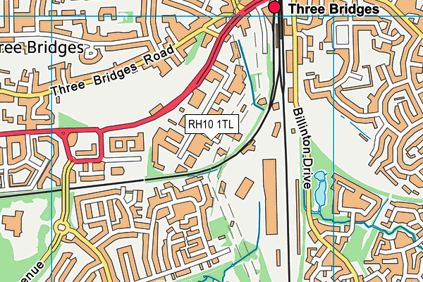 RH10 1TL map - OS VectorMap District (Ordnance Survey) RH10 1TL map - OS VectorMap District (Ordnance Survey)
