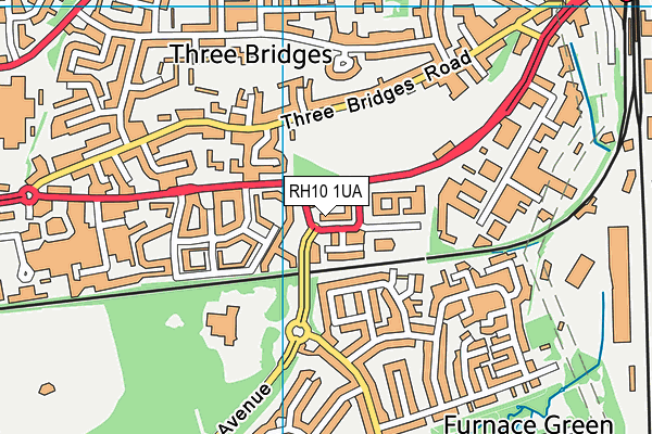 RH10 1UA map - OS VectorMap District (Ordnance Survey) RH10 1UA map - OS VectorMap District (Ordnance Survey)