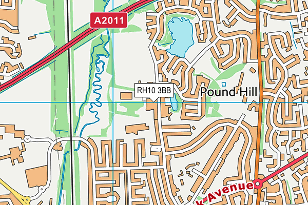 RH10 3BB map - OS VectorMap District (Ordnance Survey) RH10 3BB map - OS VectorMap District (Ordnance Survey)