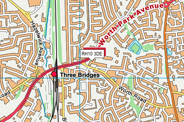 RH10 3DE map - OS VectorMap District (Ordnance Survey) RH10 3DE map - OS VectorMap District (Ordnance Survey)