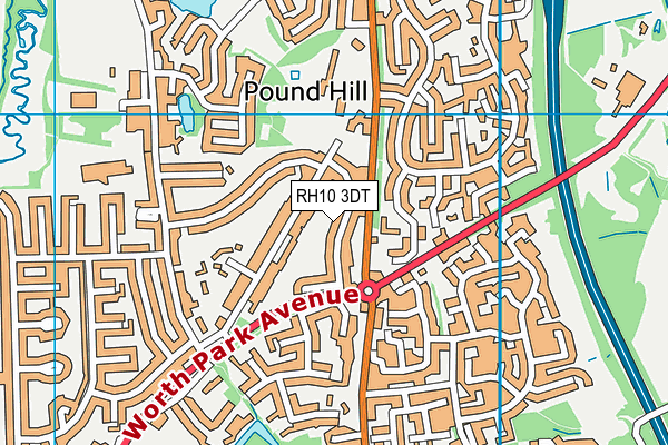 RH10 3DT map - OS VectorMap District (Ordnance Survey) RH10 3DT map - OS VectorMap District (Ordnance Survey)