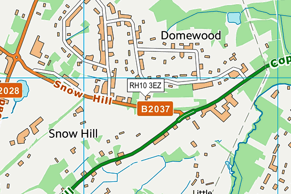 RH10 3EZ map - OS VectorMap District (Ordnance Survey)