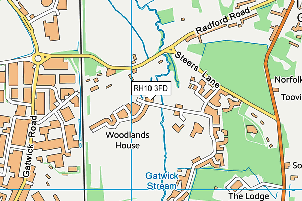 RH10 3FD map - OS VectorMap District (Ordnance Survey) RH10 3FD map - OS VectorMap District (Ordnance Survey)