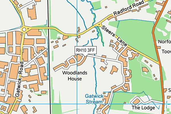RH10 3FF map - OS VectorMap District (Ordnance Survey) RH10 3FF map - OS VectorMap District (Ordnance Survey)