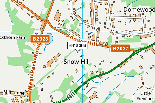 RH10 3HB map - OS VectorMap District (Ordnance Survey) RH10 3HB map - OS VectorMap District (Ordnance Survey)