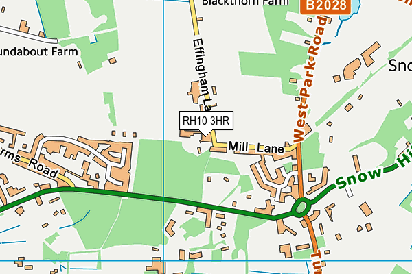 RH10 3HR map - OS VectorMap District (Ordnance Survey) RH10 3HR map - OS VectorMap District (Ordnance Survey)