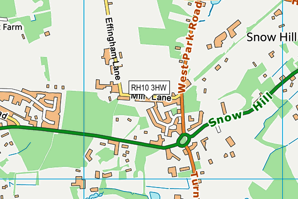 RH10 3HW map - OS VectorMap District (Ordnance Survey) RH10 3HW map - OS VectorMap District (Ordnance Survey)