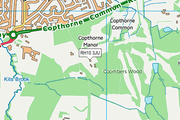 RH10 3JU map - OS VectorMap District (Ordnance Survey) RH10 3JU map - OS VectorMap District (Ordnance Survey)