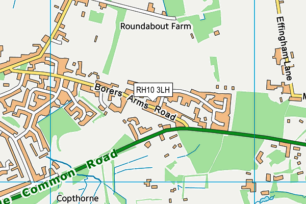 RH10 3LH map - OS VectorMap District (Ordnance Survey) RH10 3LH map - OS VectorMap District (Ordnance Survey)