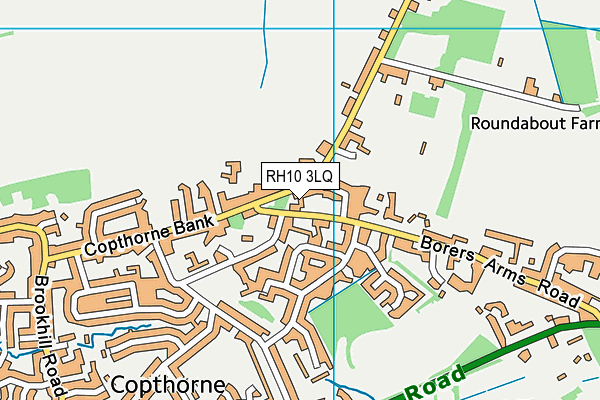 RH10 3LQ map - OS VectorMap District (Ordnance Survey) RH10 3LQ map - OS VectorMap District (Ordnance Survey)