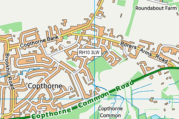 RH10 3LW map - OS VectorMap District (Ordnance Survey) RH10 3LW map - OS VectorMap District (Ordnance Survey)