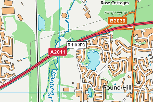RH10 3PQ map - OS VectorMap District (Ordnance Survey) RH10 3PQ map - OS VectorMap District (Ordnance Survey)