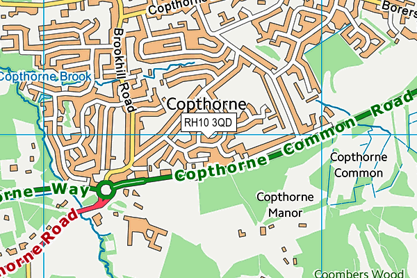 RH10 3QD map - OS VectorMap District (Ordnance Survey) RH10 3QD map - OS VectorMap District (Ordnance Survey)