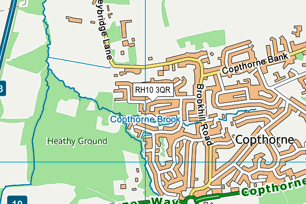 RH10 3QR map - OS VectorMap District (Ordnance Survey) RH10 3QR map - OS VectorMap District (Ordnance Survey)