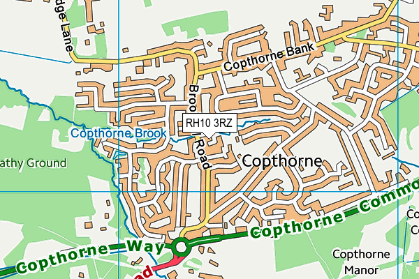 RH10 3RZ map - OS VectorMap District (Ordnance Survey) RH10 3RZ map - OS VectorMap District (Ordnance Survey)