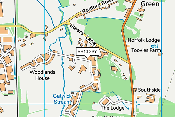 RH10 3SY map - OS VectorMap District (Ordnance Survey) RH10 3SY map - OS VectorMap District (Ordnance Survey)