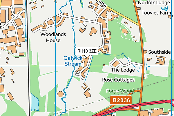 RH10 3ZE map - OS VectorMap District (Ordnance Survey) RH10 3ZE map - OS VectorMap District (Ordnance Survey)