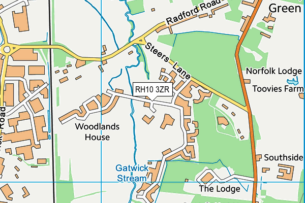 RH10 3ZR map - OS VectorMap District (Ordnance Survey) RH10 3ZR map - OS VectorMap District (Ordnance Survey)