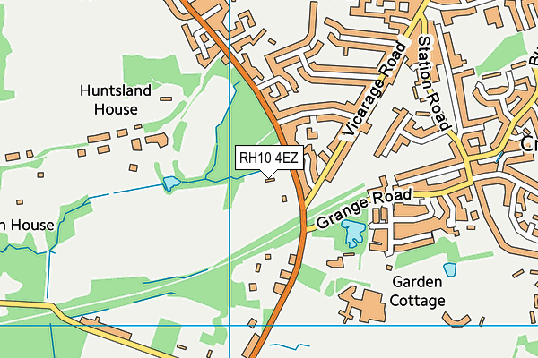 RH10 4EZ map - OS VectorMap District (Ordnance Survey)