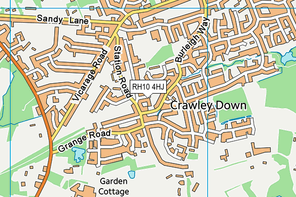 RH10 4HJ map - OS VectorMap District (Ordnance Survey) RH10 4HJ map - OS VectorMap District (Ordnance Survey)
