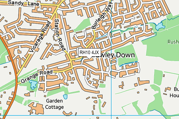 RH10 4JX map - OS VectorMap District (Ordnance Survey) RH10 4JX map - OS VectorMap District (Ordnance Survey)