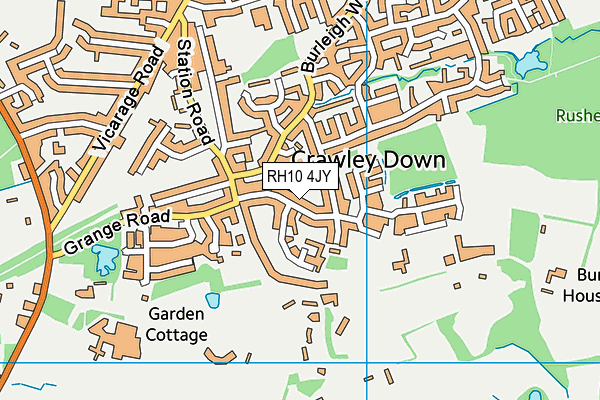 RH10 4JY map - OS VectorMap District (Ordnance Survey) RH10 4JY map - OS VectorMap District (Ordnance Survey)