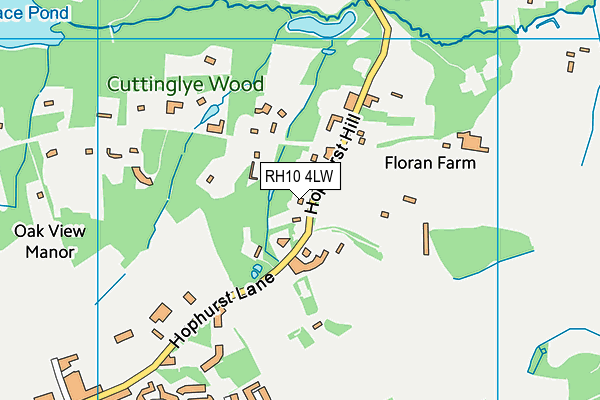 RH10 4LW map - OS VectorMap District (Ordnance Survey) RH10 4LW map - OS VectorMap District (Ordnance Survey)