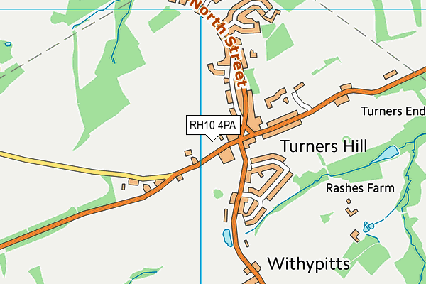 RH10 4PA map - OS VectorMap District (Ordnance Survey)