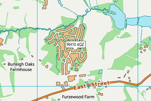 RH10 4QZ map - OS VectorMap District (Ordnance Survey) RH10 4QZ map - OS VectorMap District (Ordnance Survey)