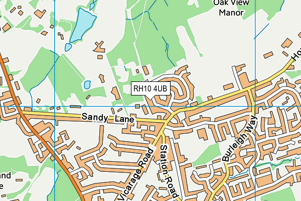 RH10 4UB map - OS VectorMap District (Ordnance Survey) RH10 4UB map - OS VectorMap District (Ordnance Survey)