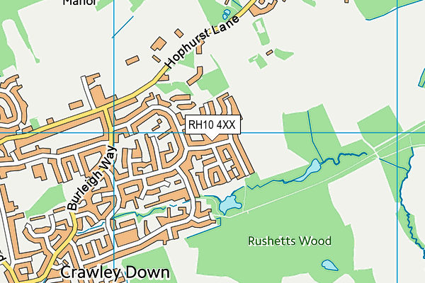 RH10 4XX map - OS VectorMap District (Ordnance Survey) RH10 4XX map - OS VectorMap District (Ordnance Survey)