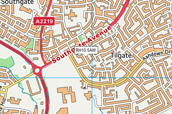 RH10 5AW map - OS VectorMap District (Ordnance Survey) RH10 5AW map - OS VectorMap District (Ordnance Survey)