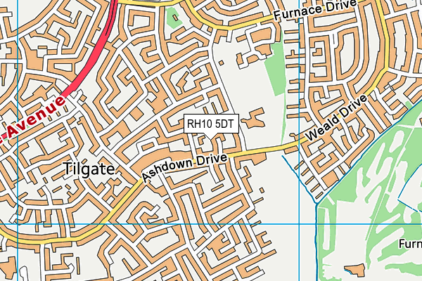 RH10 5DT map - OS VectorMap District (Ordnance Survey) RH10 5DT map - OS VectorMap District (Ordnance Survey)