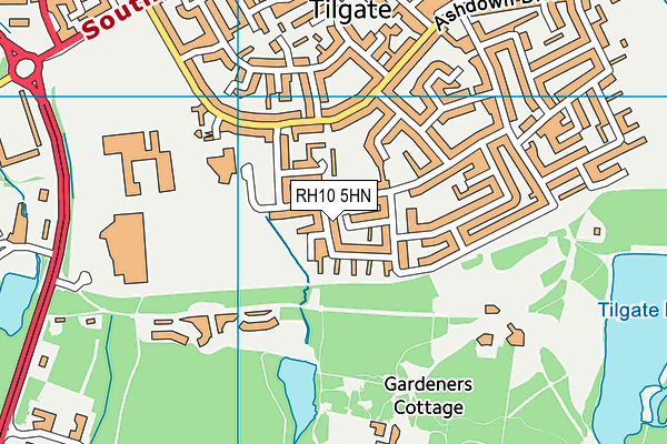 RH10 5HN map - OS VectorMap District (Ordnance Survey) RH10 5HN map - OS VectorMap District (Ordnance Survey)