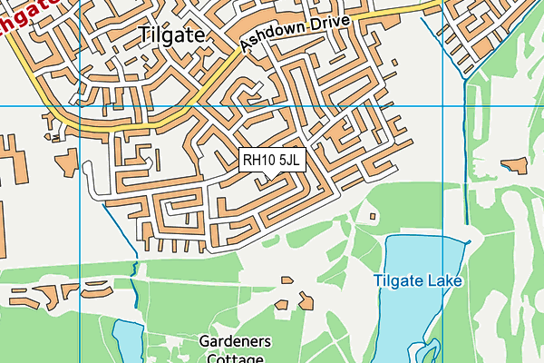 RH10 5JL map - OS VectorMap District (Ordnance Survey) RH10 5JL map - OS VectorMap District (Ordnance Survey)