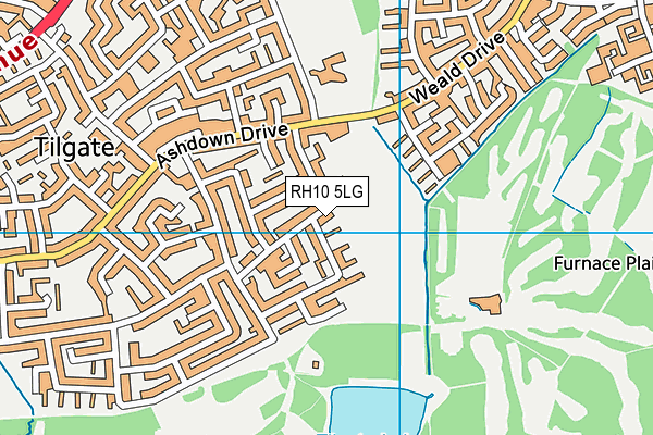 RH10 5LG map - OS VectorMap District (Ordnance Survey) RH10 5LG map - OS VectorMap District (Ordnance Survey)